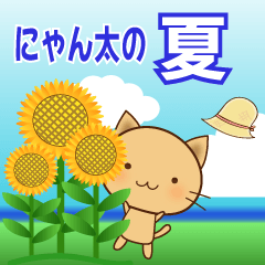 [LINEスタンプ] 夏シリーズ⑦にゃん太の夏