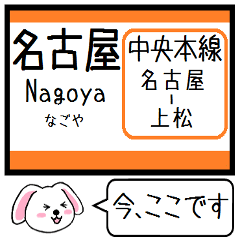 [LINEスタンプ] 中央本線(名古屋-上松) 今この駅だよ！