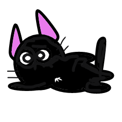 [LINEスタンプ] 黒猫のナイト