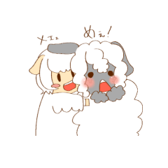 [LINEスタンプ] 羊のリーデちゃんとノーズちゃん