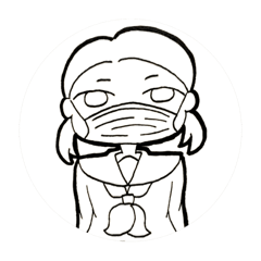 [LINEスタンプ] マスクな女の子