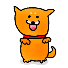 [LINEスタンプ] 柴犬ラク1 (New Version)