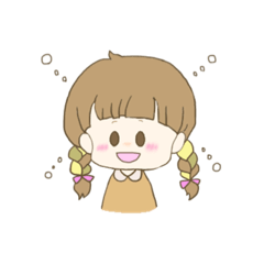 [LINEスタンプ] ゆる編みの女の子