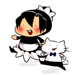 [LINEスタンプ] 猫主人とメイド