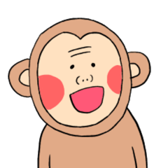 [LINEスタンプ] おさるのぽぽきち