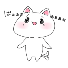 [LINEスタンプ] 白にゃんこ