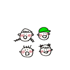 [LINEスタンプ] ぐるぐるほっぺたち