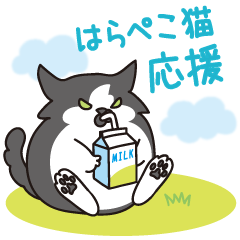 [LINEスタンプ] はらぺこ猫の応援の画像（メイン）