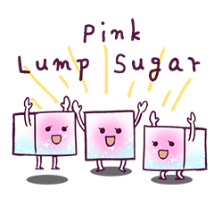 [LINEスタンプ] Pink lump sugar(Korean)