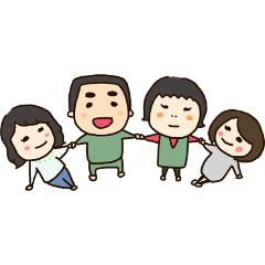 [LINEスタンプ] 父と母と姉と妹